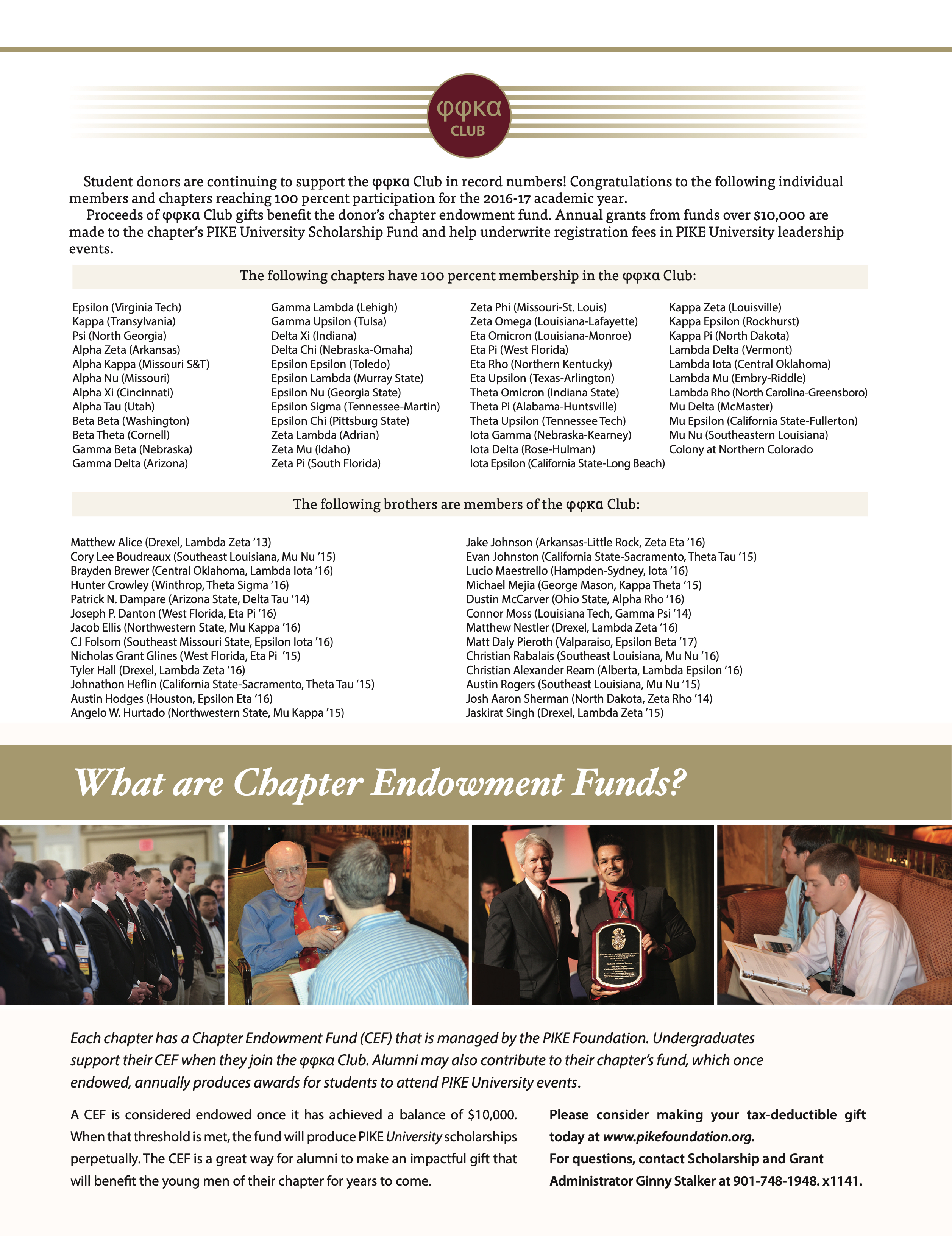 Phi Phi Kappa Alpha Club, Autumn 2017